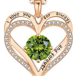 Sterling Silver Birthstone Necklace Anniversary